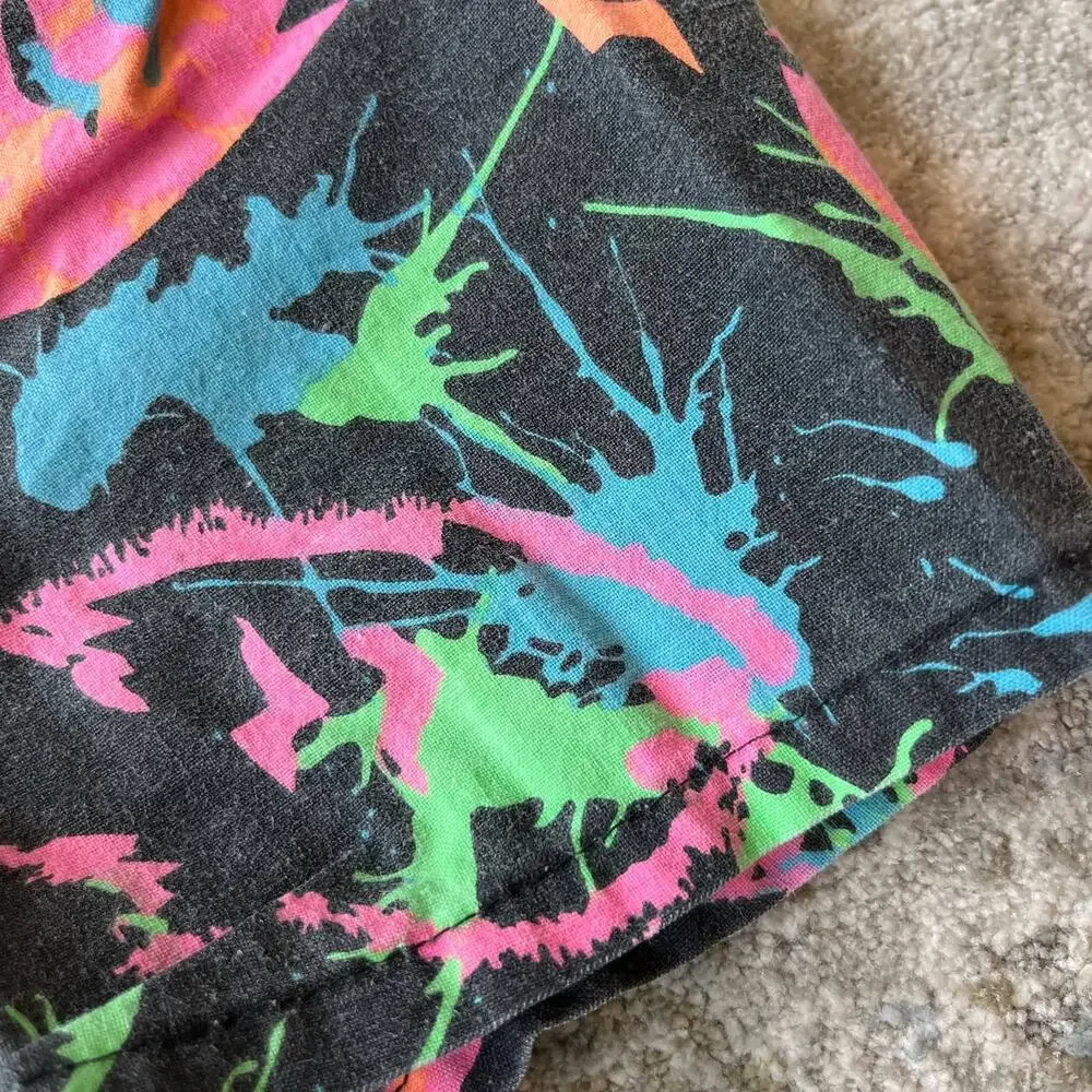 Vintage Black Neon Fish Shorts 3T USA